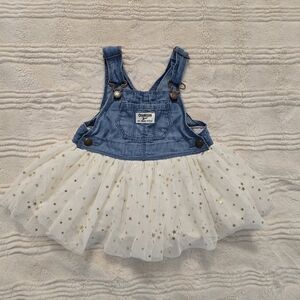 OshKosh B'gosh White Dress with Blue Stitching